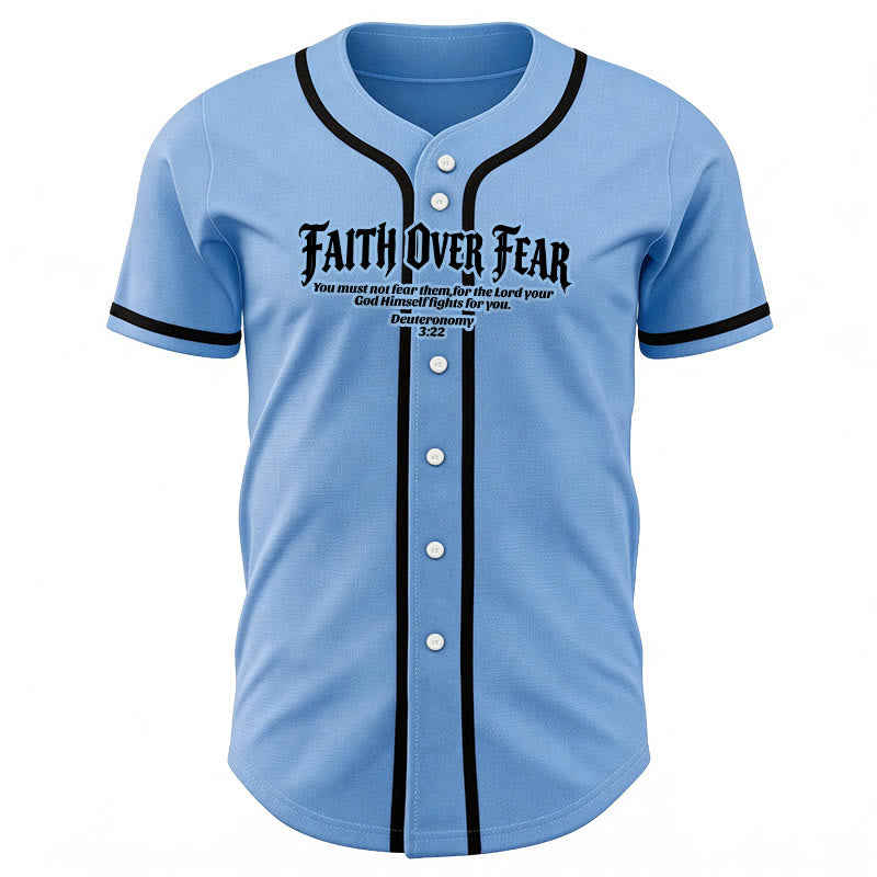 Christianartworkshop La foi plutôt que la peur Deutéronome 3:22 Maillot de baseball avec croix et couronne d'épines - image 45
