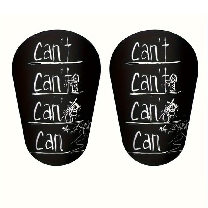 Christianartworkshop Protège-tibias de football inspirants « Can't to Can » pour l'entraînement et les matchs - Motif blanc - 12*8cm - image 2