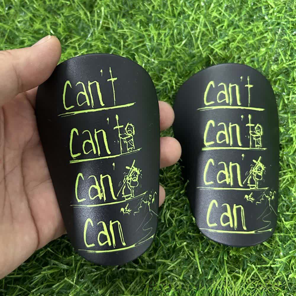 Christianartworkshop Protège-tibias de football inspirants « Can't to Can » pour l'entraînement et les matchs - Motif vert - 12*8cm - image 4