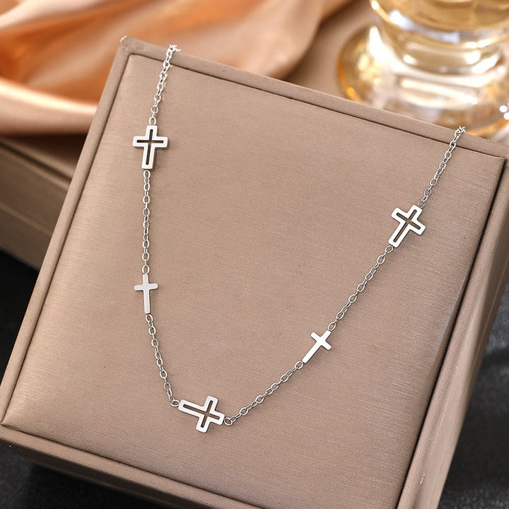 Christianartworkshop Collier délicat avec croix ouverte et chaîne de station : un témoignage de douce dévotion et de grâce chrétienne éternelle - image 7