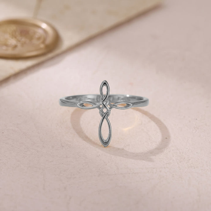 Christianartworkshop Bague dévotionnelle en forme de croix celtique : emblème de foi éternelle et de connexion divine - image 10