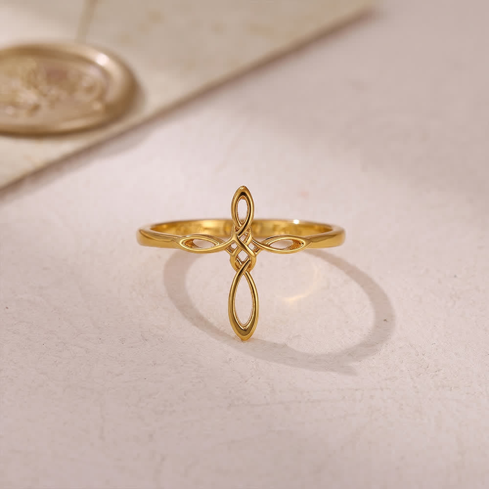 Christianartworkshop Bague dévotionnelle en forme de croix celtique : emblème de foi éternelle et de connexion divine - image 5