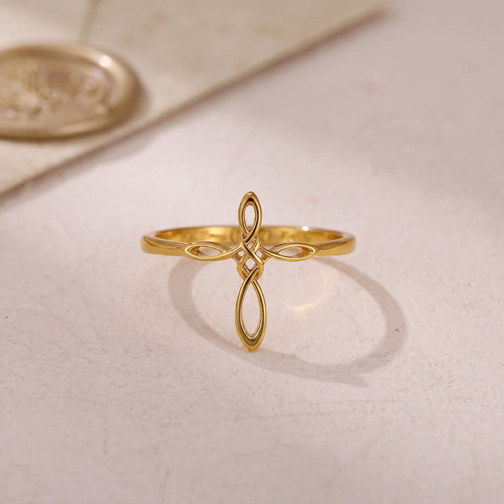 Christianartworkshop Bague dévotionnelle en forme de croix celtique : emblème de foi éternelle et de connexion divine - image 5