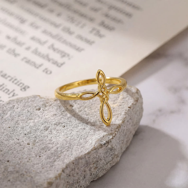 Christianartworkshop Bague dévotionnelle en forme de croix celtique : emblème de foi éternelle et de connexion divine - image 3