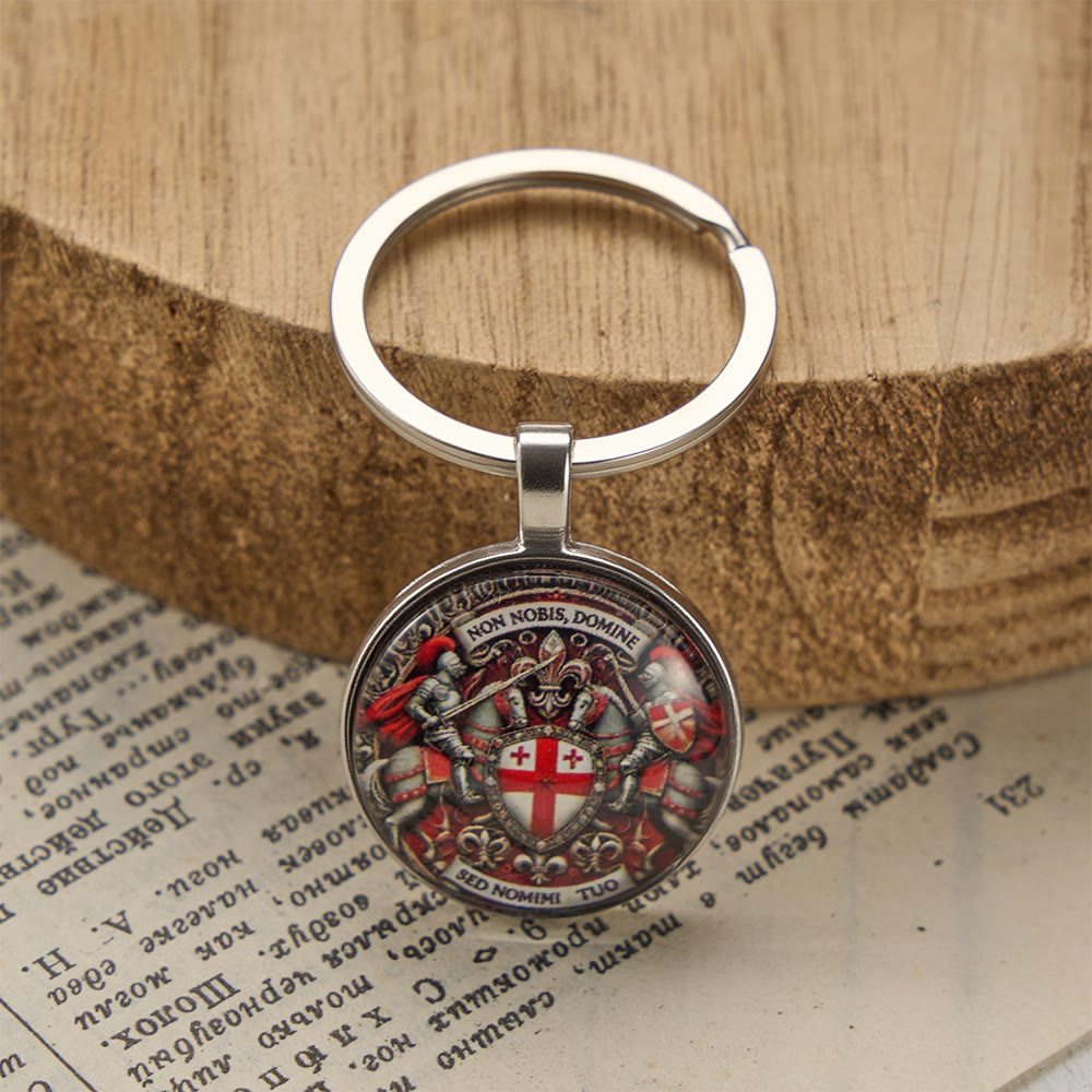 Porte-clés Chevaliers Templiers « Compagnon Spirituel » de Christianartworkshop : Symbole de foi et de grâce chevaleresque - image 3