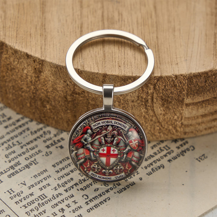 Porte-clés Chevaliers Templiers « Compagnon Spirituel » de Christianartworkshop : Symbole de foi et de grâce chevaleresque - image 3