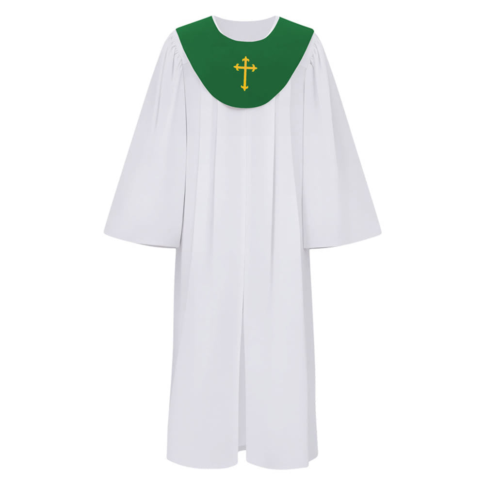Robe de clergé divine pour les services religieux - Joug orné d'une croix , Christianartworkshop - Vert - 2XL - image 26