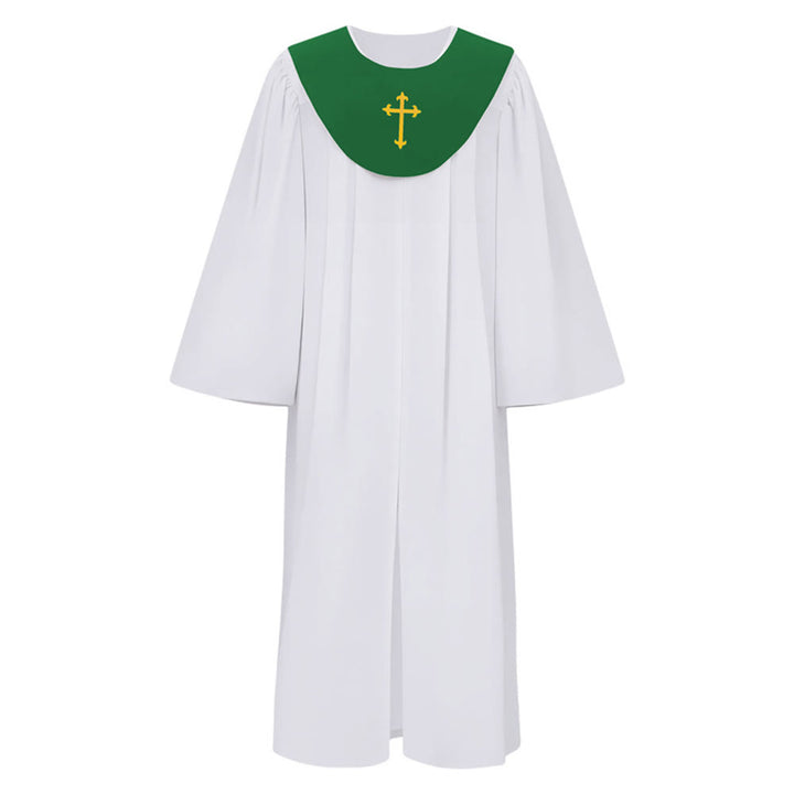 Robe de clergé divine pour les services religieux - Joug orné d'une croix , Christianartworkshop - Vert - 2XL - image 26