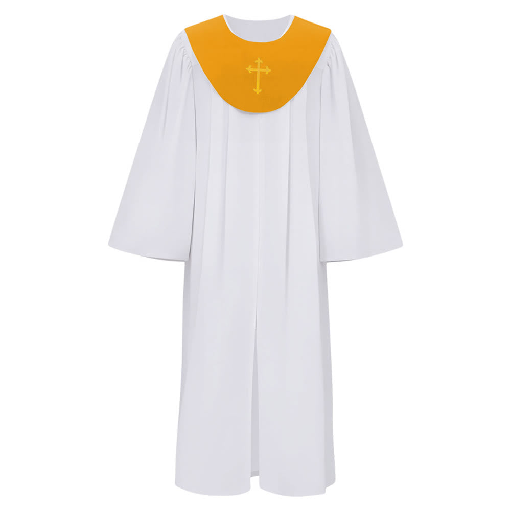 Robe de clergé divine pour les services religieux - Joug orné d'une croix , Christianartworkshop - Doré - 2XL - image 15