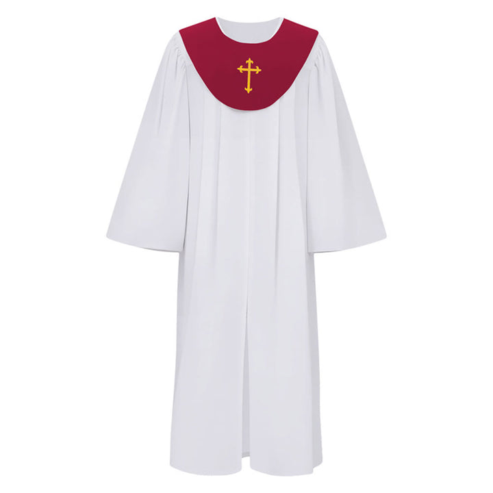Robe de clergé divine pour les services religieux - Joug orné d'une croix , Christianartworkshop - Bordeaux - 2XL - image 21