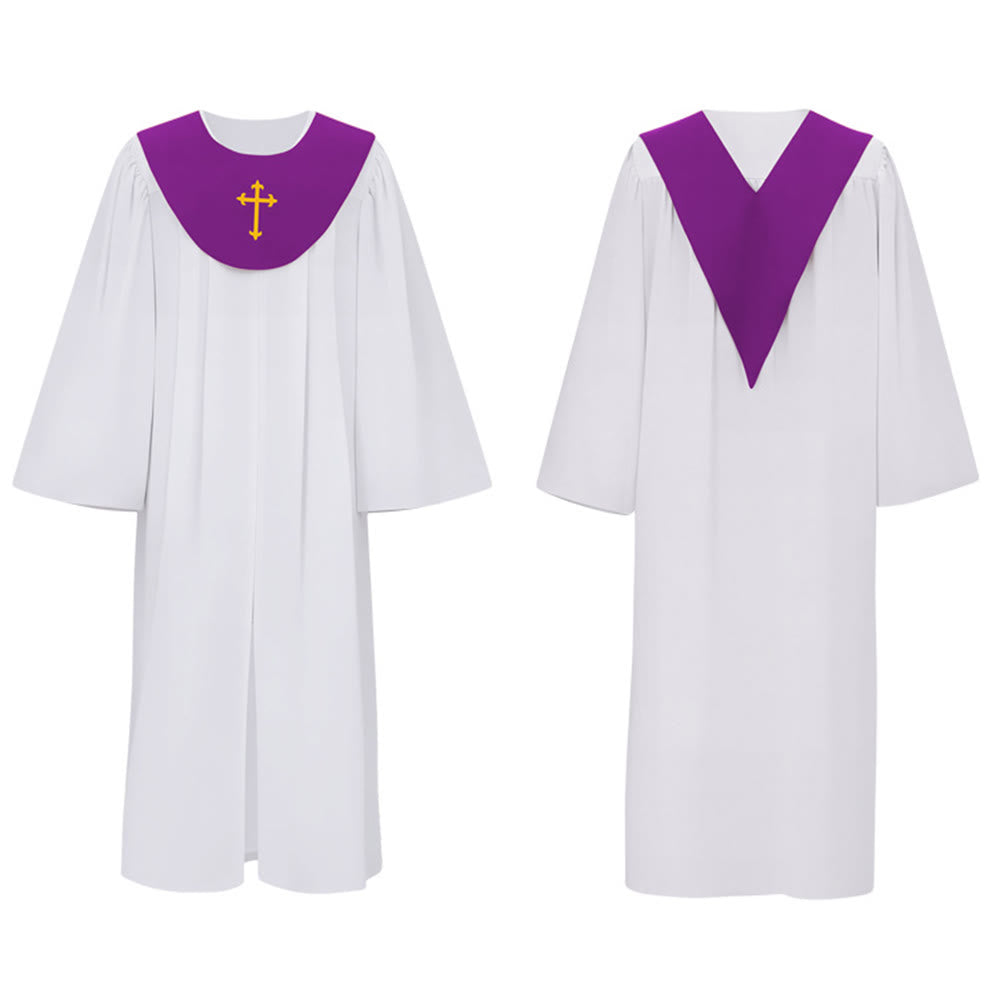 Robe de clergé divine pour les services religieux - Joug orné d'une croix , Christianartworkshop - image 25
