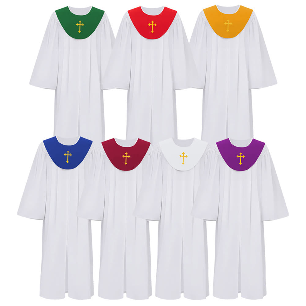 Robe de clergé divine pour les services religieux - Joug orné d'une croix , Christianartworkshop - image 1