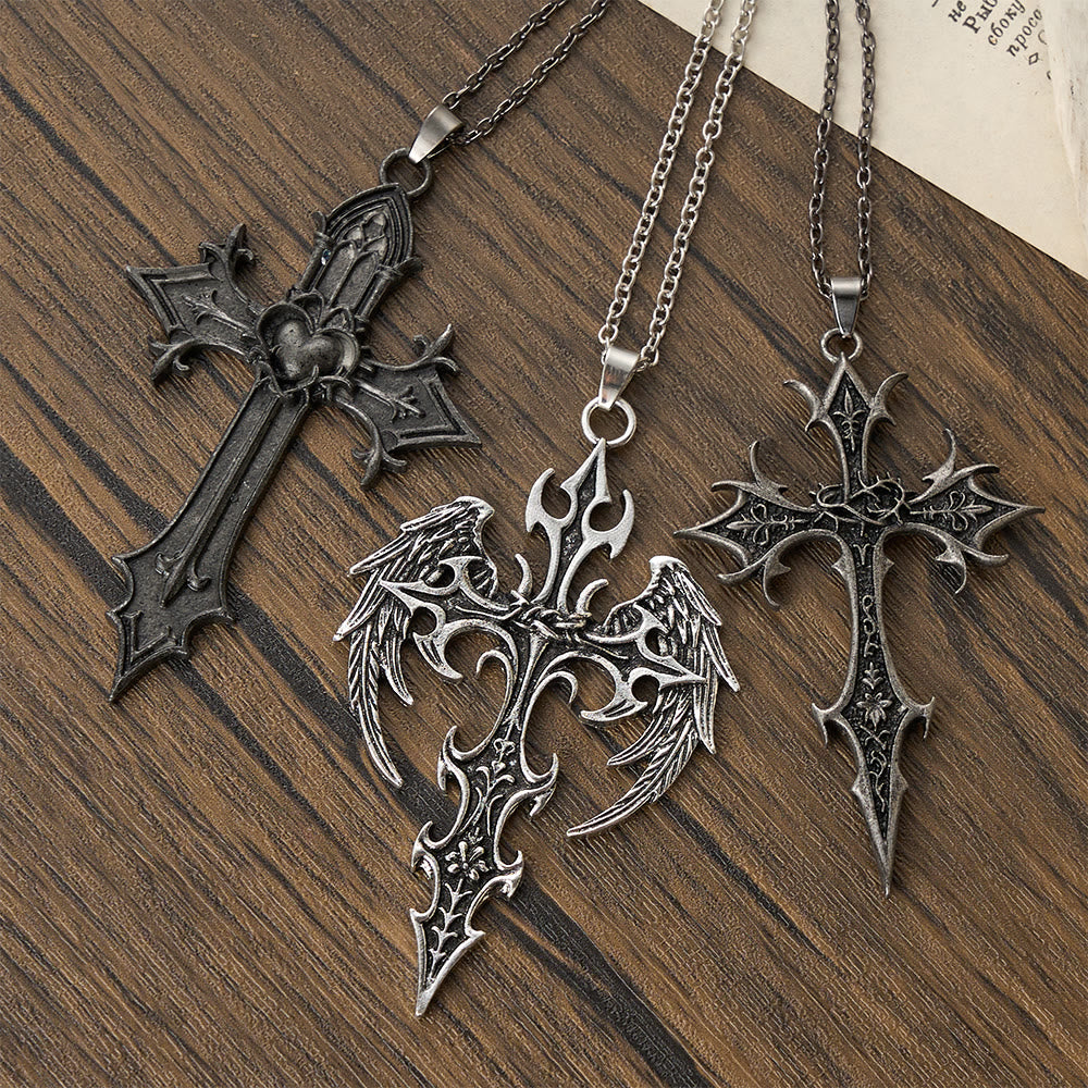 Collier pendentif croix gothique Couronne d'épines de Christianartworkshop : emblème du sacrifice et de la rédemption du Christ - image 2
