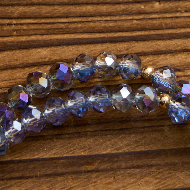 Christianartworkshop Bracelet chapelet à fermoir magnétique facetté et irisé, orné de la Vierge Marie, pour la foi au quotidien - image 6