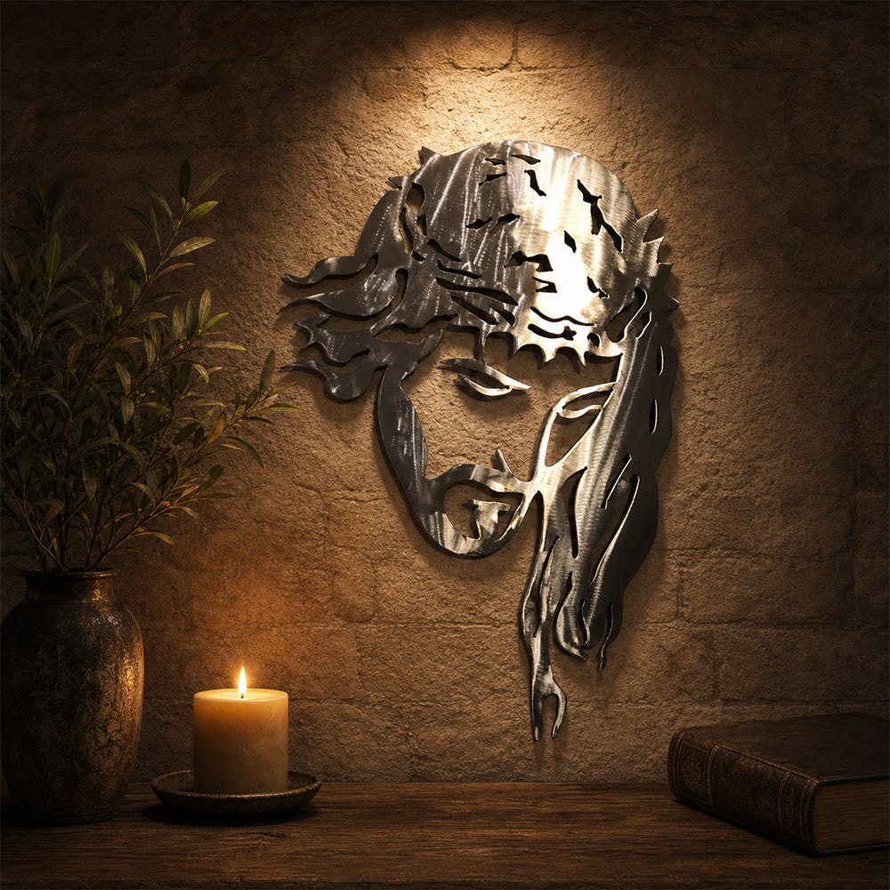 Christianartworkshop Décoration murale en métal représentant Jésus couronné d'épines : symbole de sa souffrance et de sa gloire - image 1