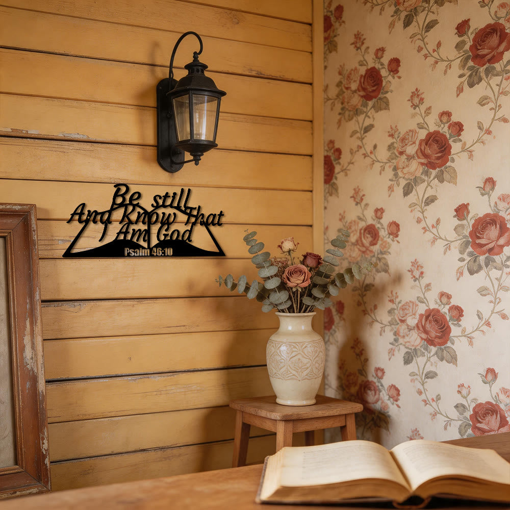Christianartworkshop « Arrêtez et sachez que je suis Dieu » - Décoration murale en métal inspirée par la nature et les Écritures - image 2