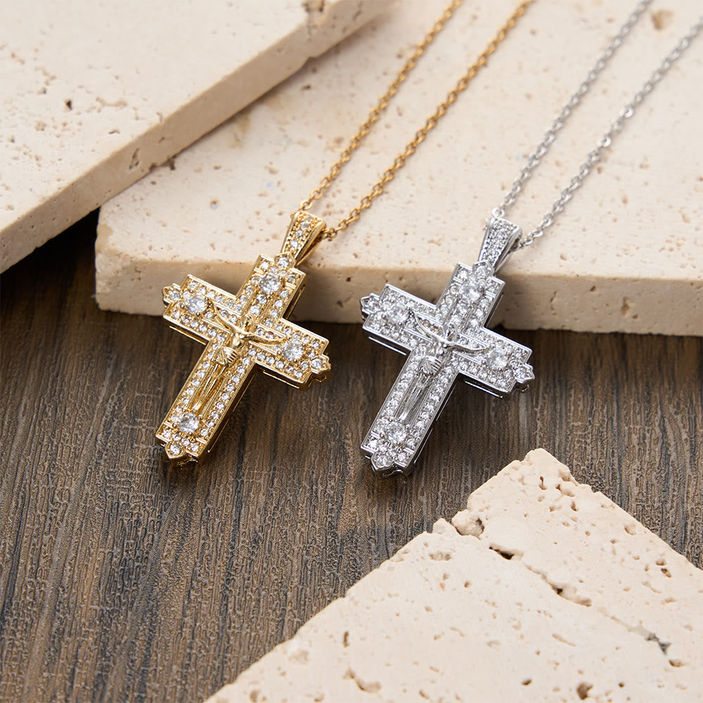 Christianartworkshop Collier crucifix finement ciselé orné d'une figure détaillée de Jésus : un rappel de la vérité sacrée et de la guidance divine - image 3