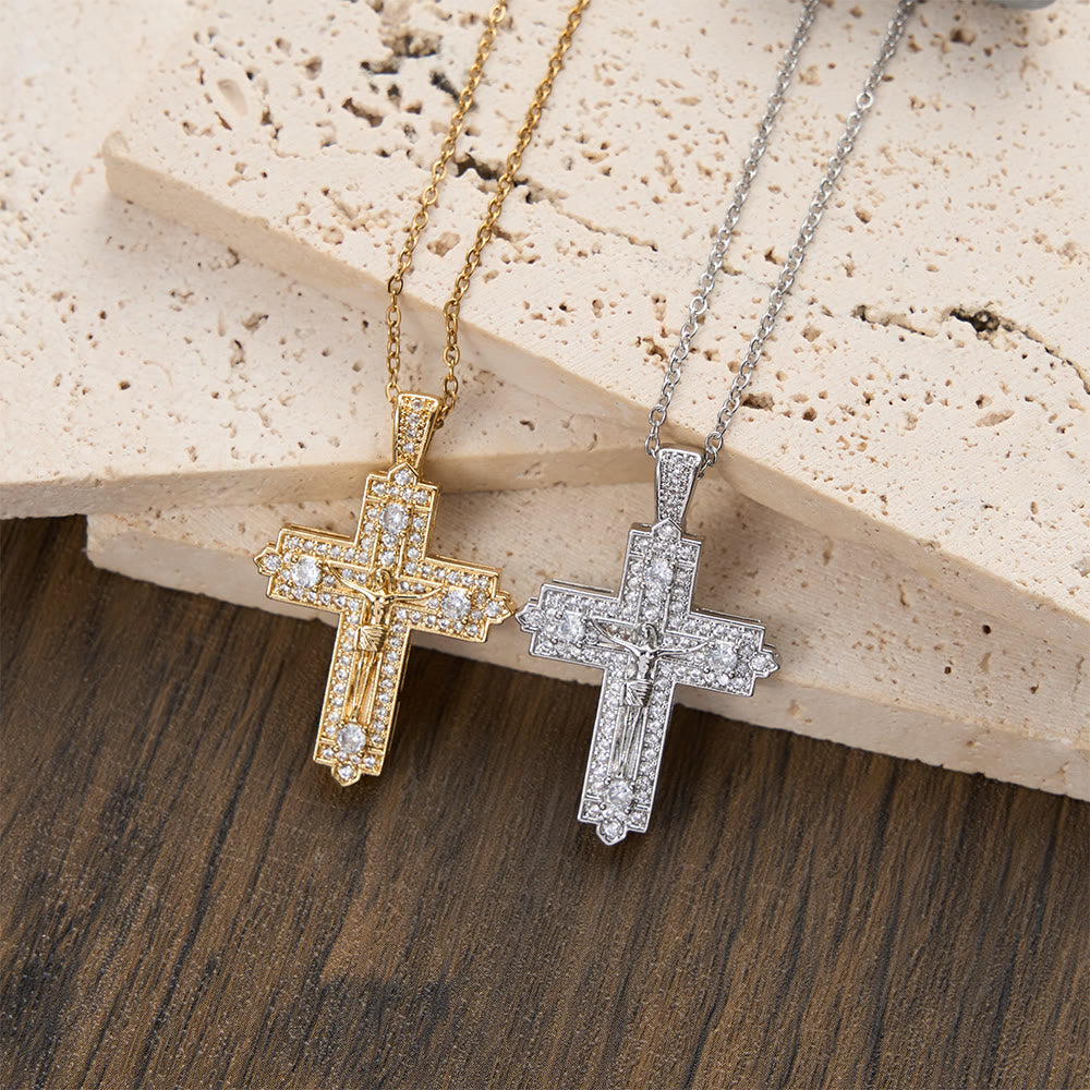 Christianartworkshop Collier crucifix finement ciselé orné d'une figure détaillée de Jésus : un rappel de la vérité sacrée et de la guidance divine - image 2