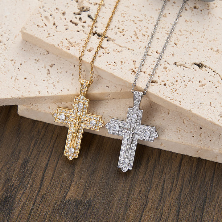 Christianartworkshop Collier crucifix finement ciselé orné d'une figure détaillée de Jésus : un rappel de la vérité sacrée et de la guidance divine - image 2