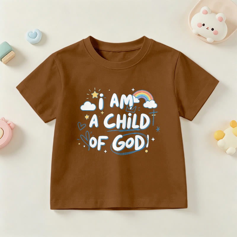 Christianartworkshop T-shirt enfant fantaisiste avec nuage et croix et l'inscription « Je suis un enfant de Dieu » - Brun - US/UK/AU 14, EU170 - image 15