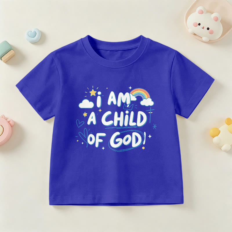 Christianartworkshop T-shirt enfant fantaisiste avec nuage et croix et l'inscription « Je suis un enfant de Dieu » - Bleu - US/UK/AU 14, EU170 - image 18