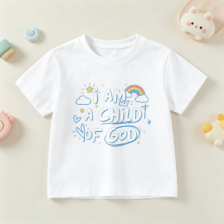 Christianartworkshop T-shirt enfant fantaisiste avec nuage et croix et l'inscription « Je suis un enfant de Dieu » - Blanc - US/UK/AU 14, EU170 - image 12