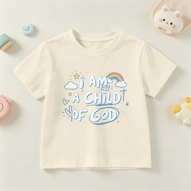 Christianartworkshop T-shirt enfant fantaisiste avec nuage et croix et l'inscription « Je suis un enfant de Dieu » - Beige - US/UK/AU 14, EU170 - image 21
