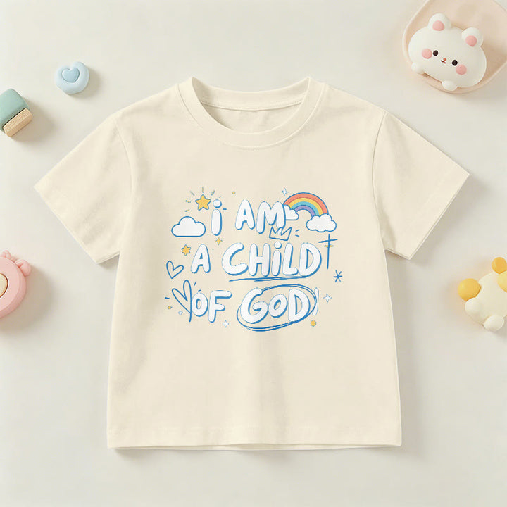 Christianartworkshop T-shirt enfant fantaisiste avec nuage et croix et l'inscription « Je suis un enfant de Dieu » - Beige - US/UK/AU 14, EU170 - image 21