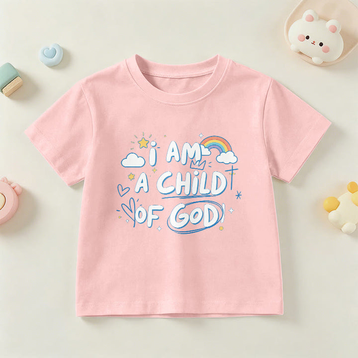 Christianartworkshop T-shirt enfant fantaisiste avec nuage et croix et l'inscription « Je suis un enfant de Dieu » - Rose - US/UK/AU 14, EU170 - image 6