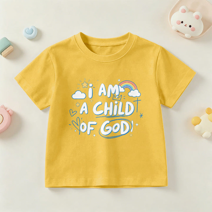 Christianartworkshop T-shirt enfant fantaisiste avec nuage et croix et l'inscription « Je suis un enfant de Dieu » - Jaune - US/UK/AU 14, EU170 - image 27