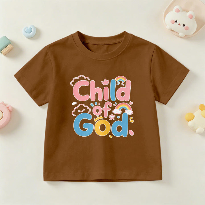 Christianartworkshop T-shirt enfant « Enfant de Dieu inspirant » avec accent arc-en-ciel - Brun - US/UK/AU 14, EU170 - image 18