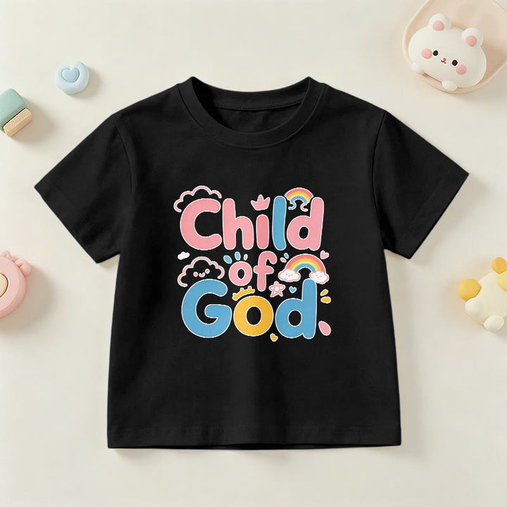 Christianartworkshop T-shirt enfant « Enfant de Dieu inspirant » avec accent arc-en-ciel - Noir - US/UK/AU 14, EU170 - image 24