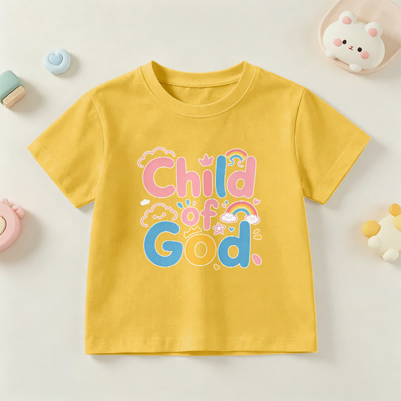 Christianartworkshop T-shirt enfant « Enfant de Dieu inspirant » avec accent arc-en-ciel - Jaune - US/UK/AU 14, EU170 - image 27