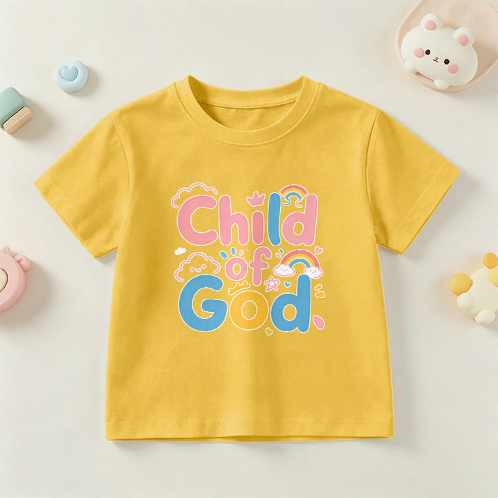 Christianartworkshop T-shirt enfant « Enfant de Dieu inspirant » avec accent arc-en-ciel - Jaune - US/UK/AU 14, EU170 - image 27