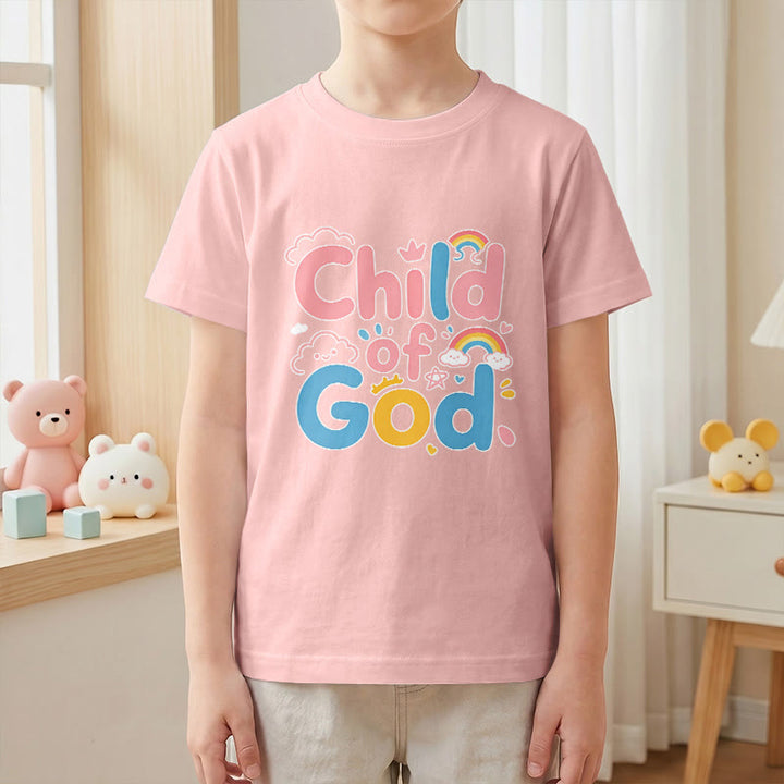 Christianartworkshop T-shirt enfant « Enfant de Dieu inspirant » avec accent arc-en-ciel - image 10