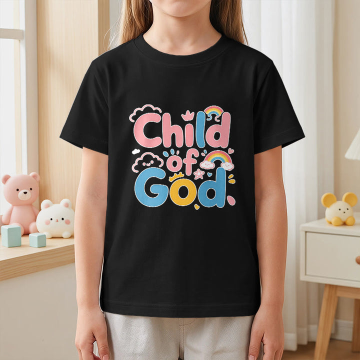 Christianartworkshop T-shirt enfant « Enfant de Dieu inspirant » avec accent arc-en-ciel - image 26