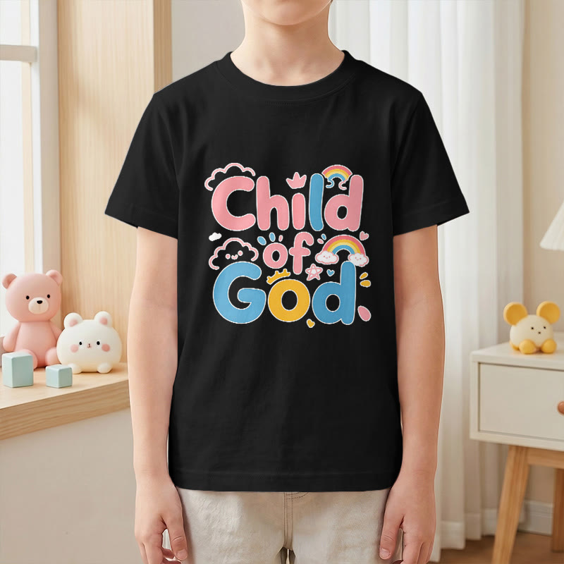 Christianartworkshop T-shirt enfant « Enfant de Dieu inspirant » avec accent arc-en-ciel - image 25