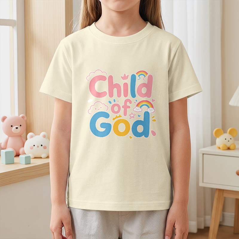 Christianartworkshop T-shirt enfant « Enfant de Dieu inspirant » avec accent arc-en-ciel - image 23