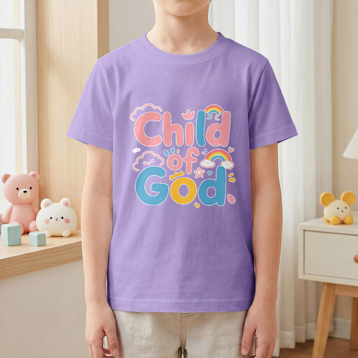 Christianartworkshop T-shirt enfant « Enfant de Dieu inspirant » avec accent arc-en-ciel - image 4