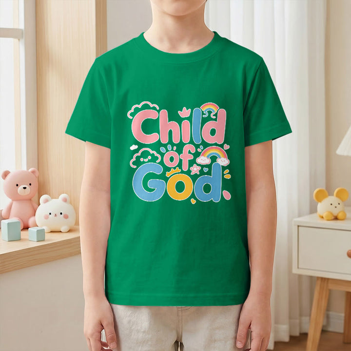 Christianartworkshop T-shirt enfant « Enfant de Dieu inspirant » avec accent arc-en-ciel - image 13