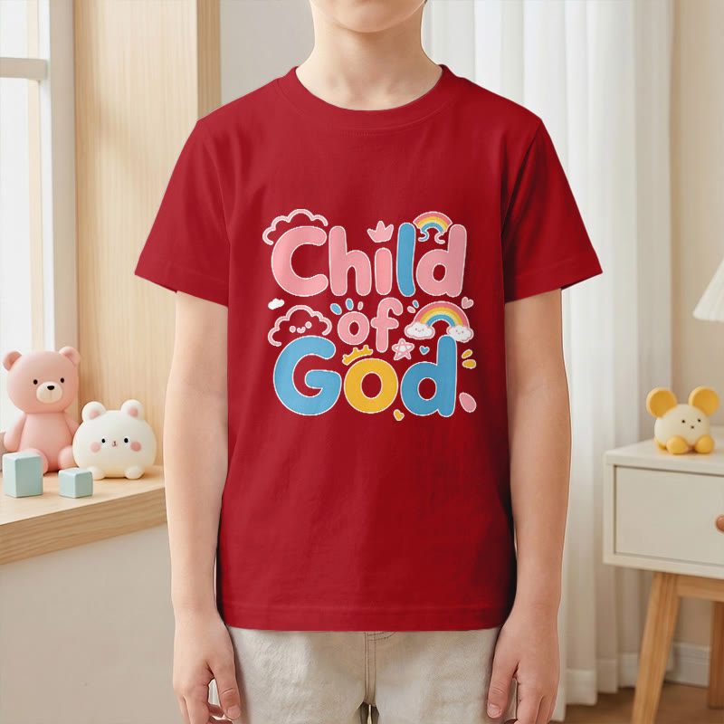 Christianartworkshop T-shirt enfant « Enfant de Dieu inspirant » avec accent arc-en-ciel - image 7