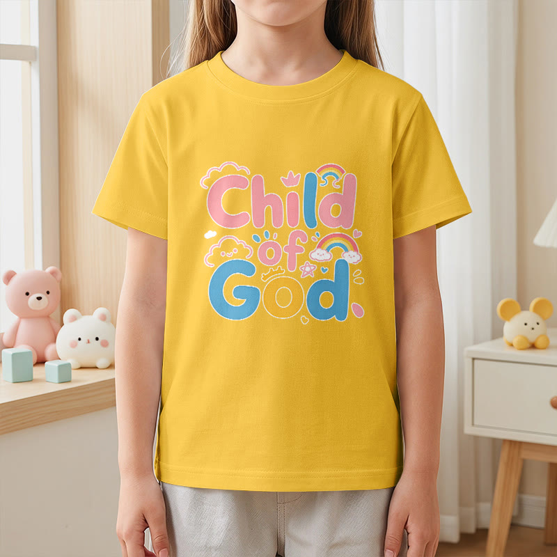 Christianartworkshop T-shirt enfant « Enfant de Dieu inspirant » avec accent arc-en-ciel - image 29