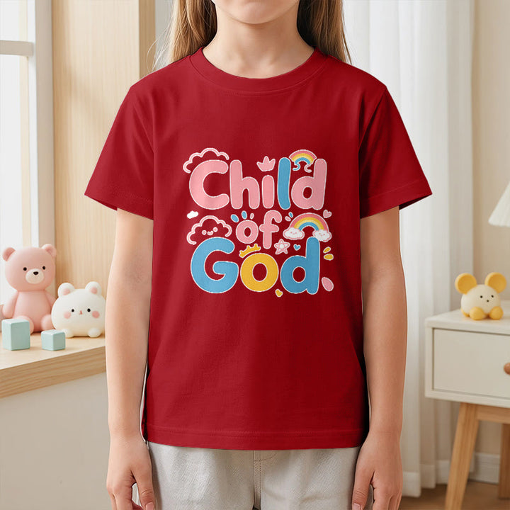 Christianartworkshop T-shirt enfant « Enfant de Dieu inspirant » avec accent arc-en-ciel - image 8