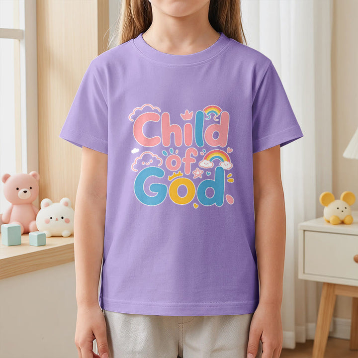 Christianartworkshop T-shirt enfant « Enfant de Dieu inspirant » avec accent arc-en-ciel - image 5