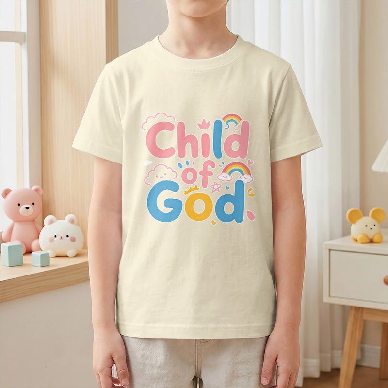 Christianartworkshop T-shirt enfant « Enfant de Dieu inspirant » avec accent arc-en-ciel - image 22