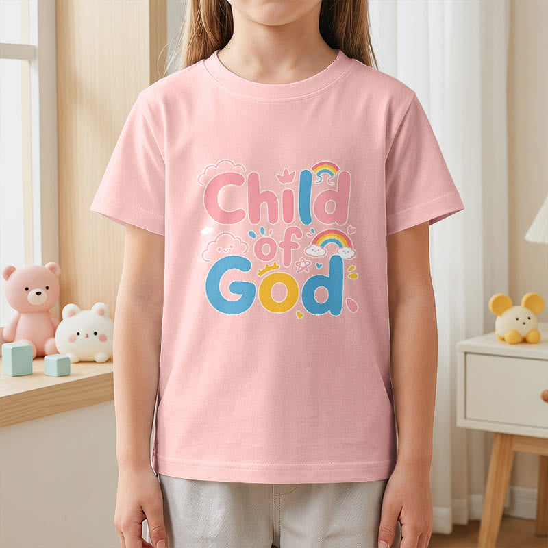 Christianartworkshop T-shirt enfant « Enfant de Dieu inspirant » avec accent arc-en-ciel - image 11