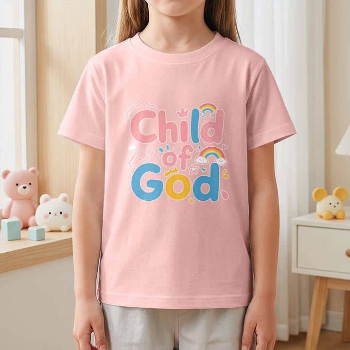 Christianartworkshop T-shirt enfant « Enfant de Dieu inspirant » avec accent arc-en-ciel - image 11