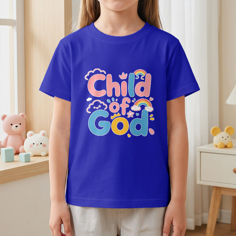 Christianartworkshop T-shirt enfant « Enfant de Dieu inspirant » avec accent arc-en-ciel - image 2