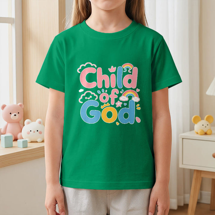 Christianartworkshop T-shirt enfant « Enfant de Dieu inspirant » avec accent arc-en-ciel - image 14