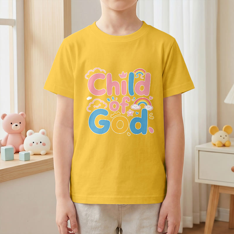 Christianartworkshop T-shirt enfant « Enfant de Dieu inspirant » avec accent arc-en-ciel - image 28